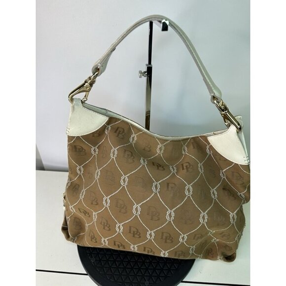 DOONEY & BOURKE Monogram DB Canvas Shoulder Handbag Purse Bag - Picture 3 of 12
